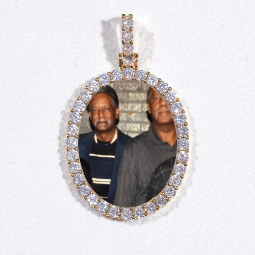 3D Oval Custom Picture Pendant