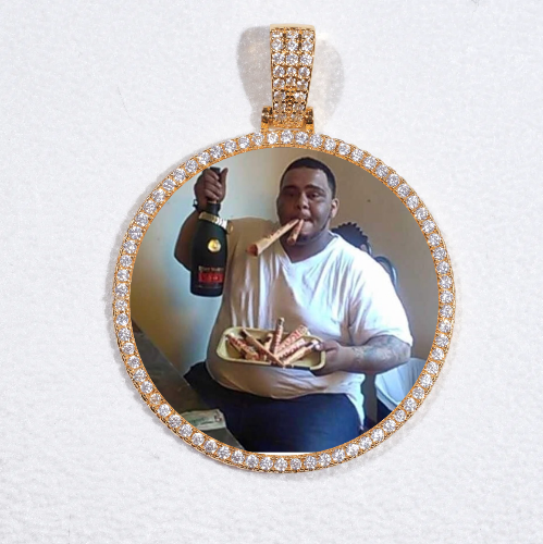 MEDIUM 3D CIRCLE CUSTOM PICTURE PENDANT