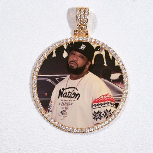 MEDIUM 3D CIRCLE CUSTOM PICTURE PENDANT