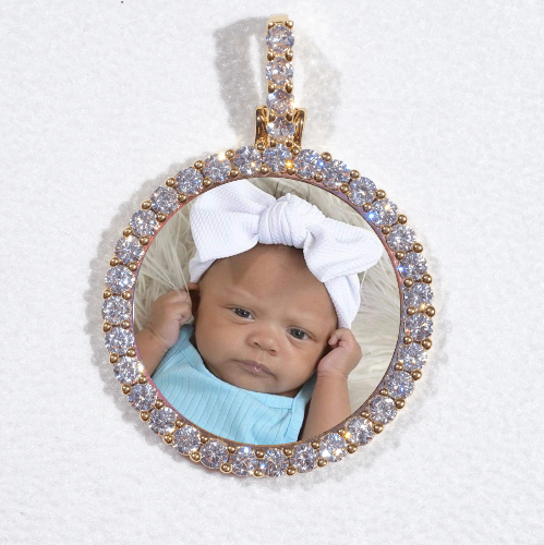 3D CIRCLE CUSTOM PICTURE PENDANT SMALL SIZE