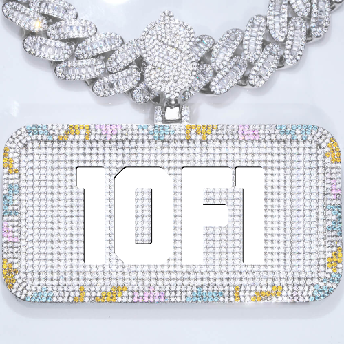 CUSTOM LETTER NECKLACE 3D COLORFUL SQUARE