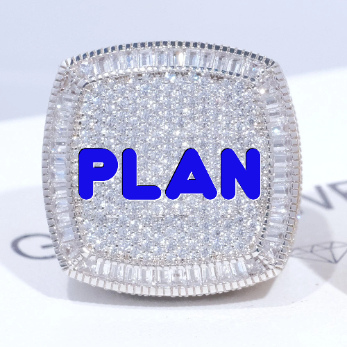 CUSTOM LETTER 3D ICED RING