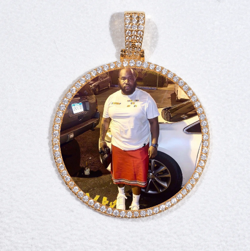 MEDIUM 3D CIRCLE CUSTOM PICTURE PENDANT