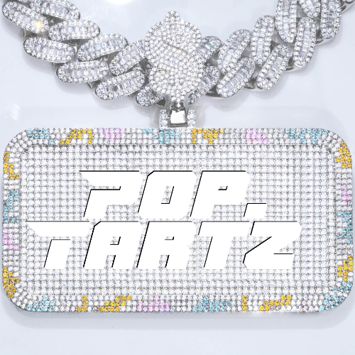 CUSTOM LETTER NECKLACE 3D COLORFUL SQUARE