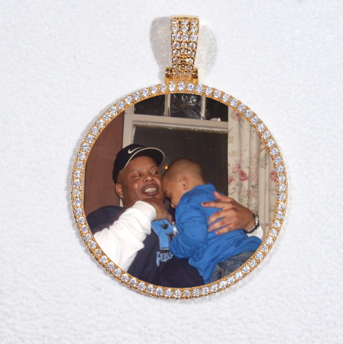 MEDIUM 3D CIRCLE CUSTOM PICTURE PENDANT