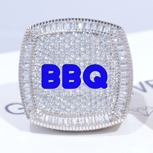 CUSTOM LETTER 3D ICED RING
