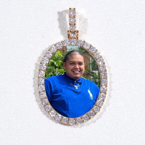 3D Oval Custom Picture Pendant