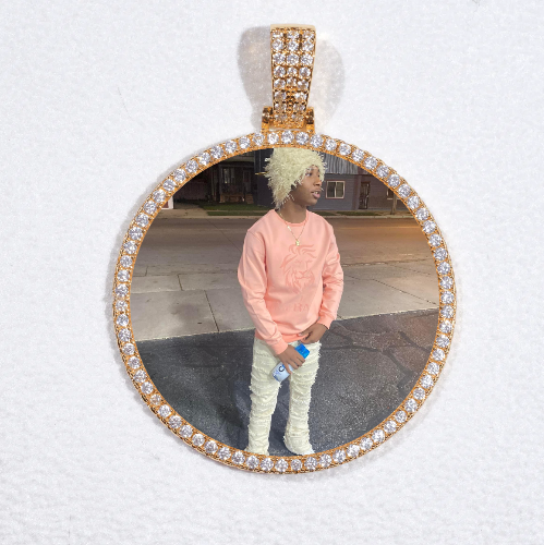 MEDIUM 3D CIRCLE CUSTOM PICTURE PENDANT