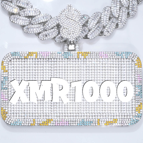 CUSTOM LETTER NECKLACE 3D COLORFUL SQUARE