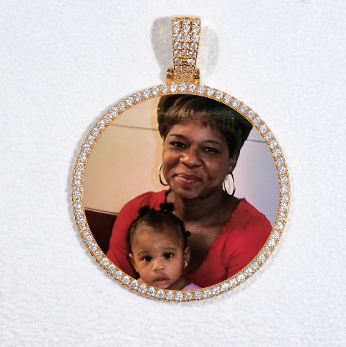 MEDIUM 3D CIRCLE CUSTOM PICTURE PENDANT