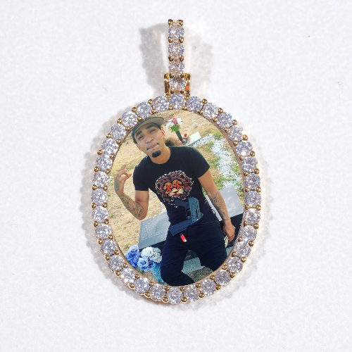 3D Oval Custom Picture Pendant