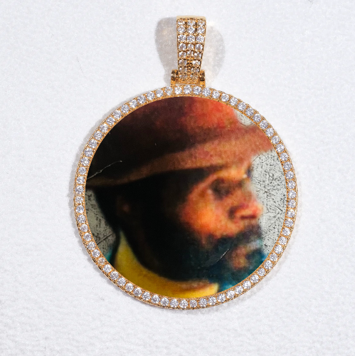 MEDIUM 3D CIRCLE CUSTOM PICTURE PENDANT