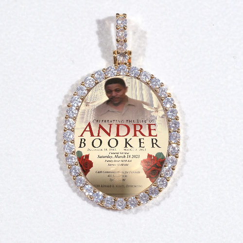 3D Oval Custom Picture Pendant