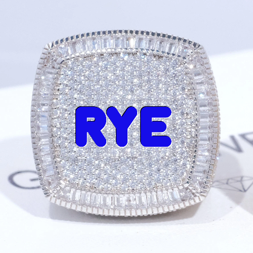 CUSTOM LETTER 3D ICED RING