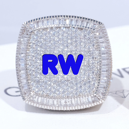 CUSTOM LETTER 3D ICED RING