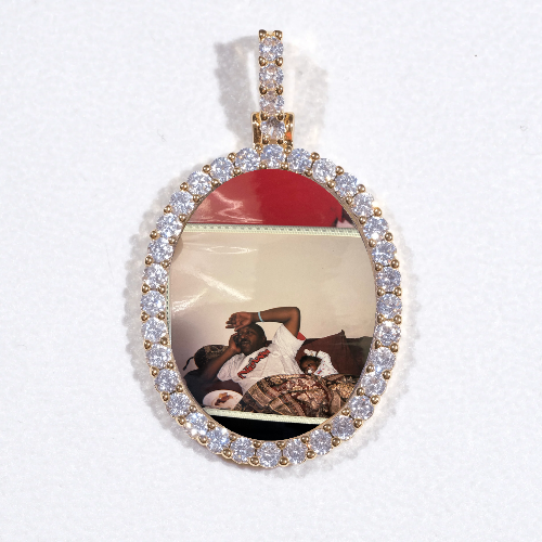 3D Oval Custom Picture Pendant