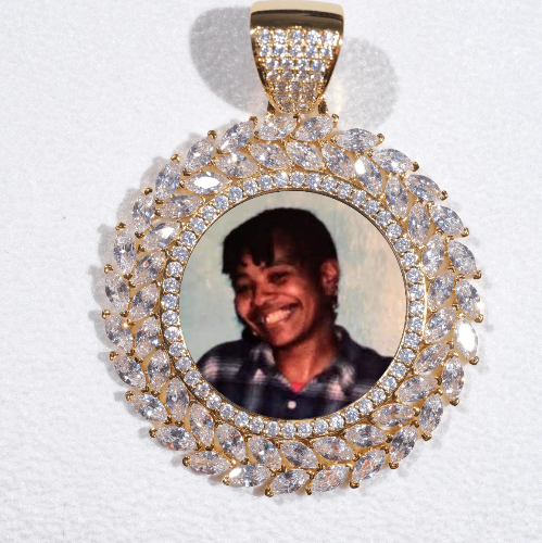 Large 3D Wheat Ear Custom Picture Pendant