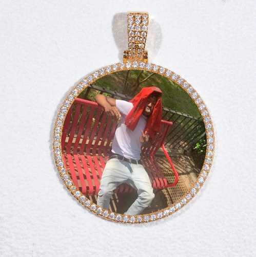 MEDIUM 3D CIRCLE CUSTOM PICTURE PENDANT