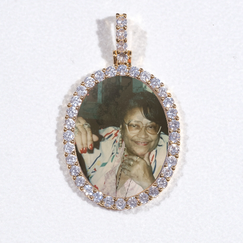 3D Oval Custom Picture Pendant