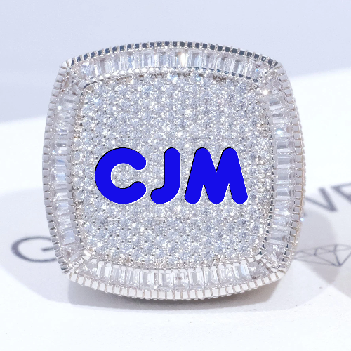 CUSTOM LETTER 3D ICED RING