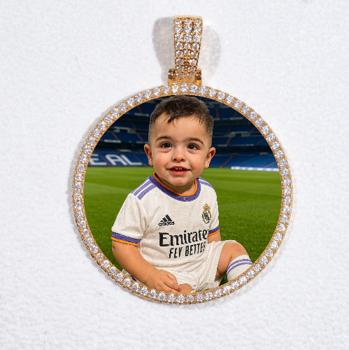 MEDIUM 3D CIRCLE CUSTOM PICTURE PENDANT