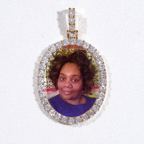 3D Oval Custom Picture Pendant
