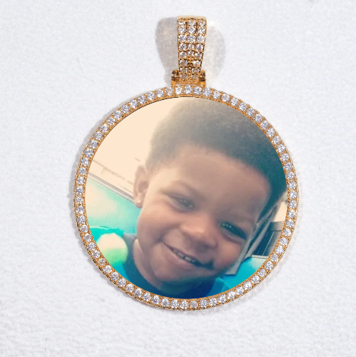 MEDIUM 3D CIRCLE CUSTOM PICTURE PENDANT