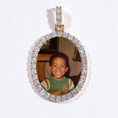 3D Oval Custom Picture Pendant