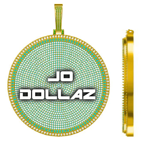 CUSTOM LETTER NECKLACE 3D BIG DISC