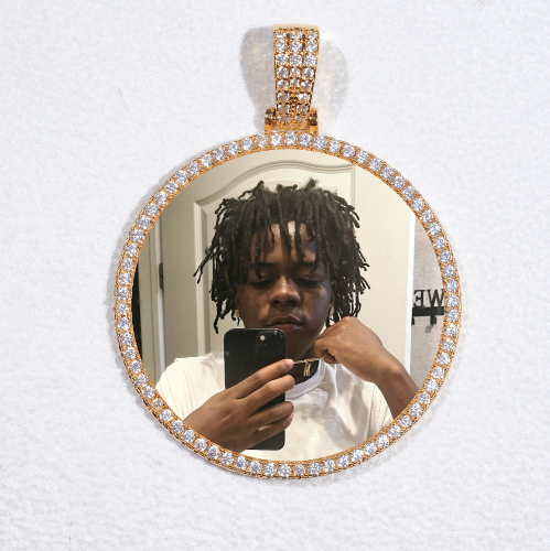 MEDIUM 3D CIRCLE CUSTOM PICTURE PENDANT