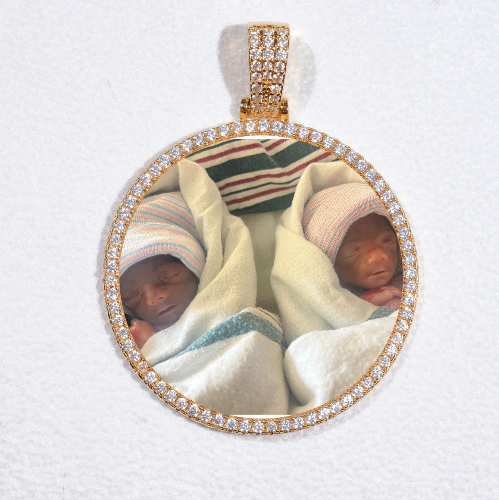 MEDIUM 3D CIRCLE CUSTOM PICTURE PENDANT