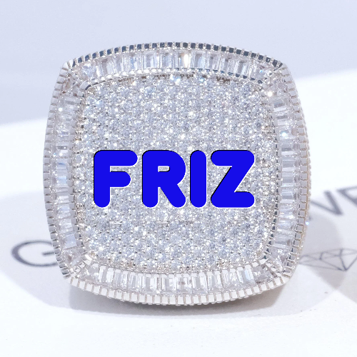 CUSTOM LETTER 3D ICED RING