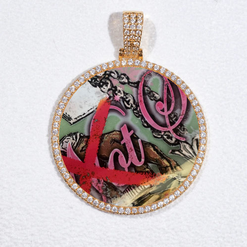 MEDIUM 3D CIRCLE CUSTOM PICTURE PENDANT