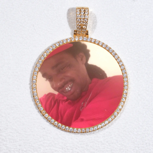 MEDIUM 3D CIRCLE CUSTOM PICTURE PENDANT