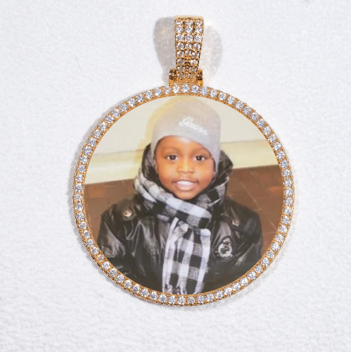 MEDIUM 3D CIRCLE CUSTOM PICTURE PENDANT