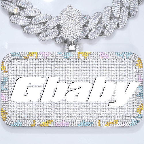 CUSTOM LETTER NECKLACE 3D COLORFUL SQUARE
