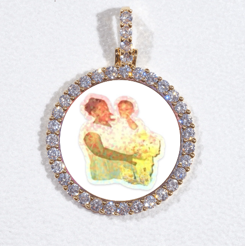 3D CIRCLE CUSTOM PICTURE PENDANT SMALL SIZE