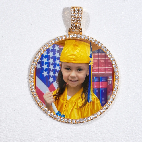 MEDIUM 3D CIRCLE CUSTOM PICTURE PENDANT
