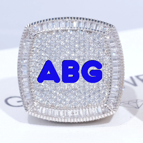 CUSTOM LETTER 3D ICED RING