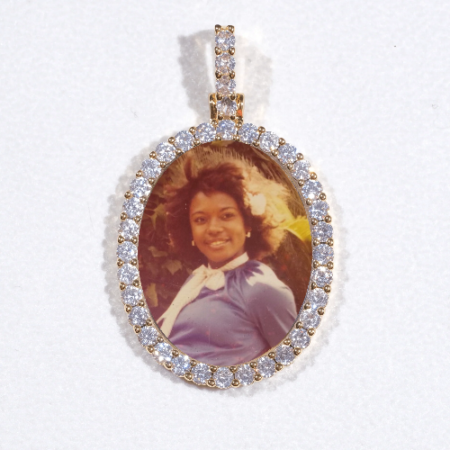 3D Oval Custom Picture Pendant