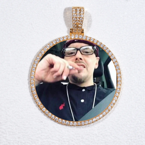 MEDIUM 3D CIRCLE CUSTOM PICTURE PENDANT