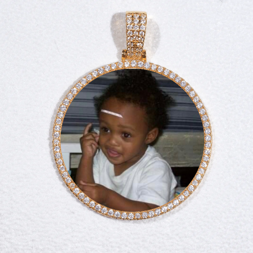 MEDIUM 3D CIRCLE CUSTOM PICTURE PENDANT