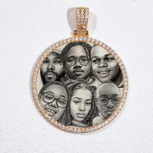 MEDIUM 3D CIRCLE CUSTOM PICTURE PENDANT