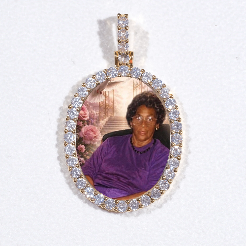 3D Oval Custom Picture Pendant