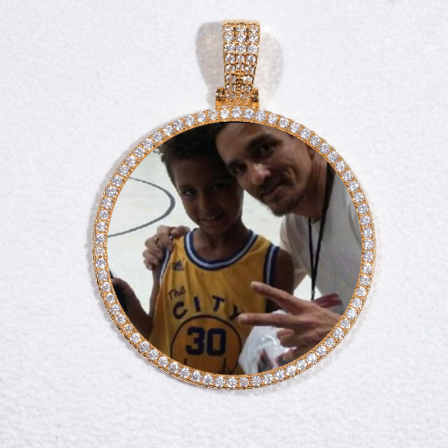 MEDIUM 3D CIRCLE CUSTOM PICTURE PENDANT