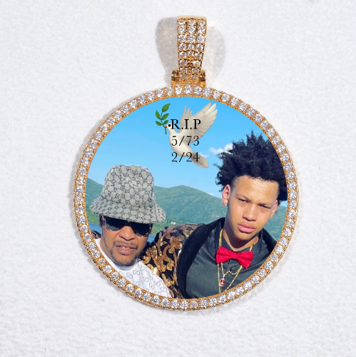 MEDIUM 3D CIRCLE CUSTOM PICTURE PENDANT