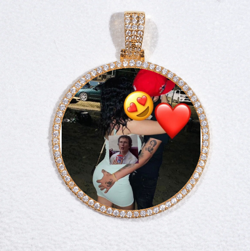 MEDIUM 3D CIRCLE CUSTOM PICTURE PENDANT
