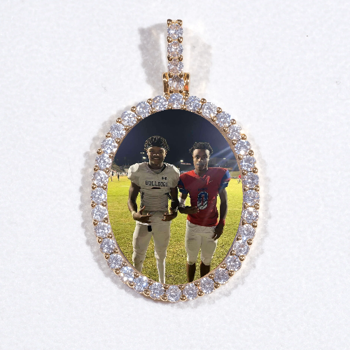 3D Oval Custom Picture Pendant