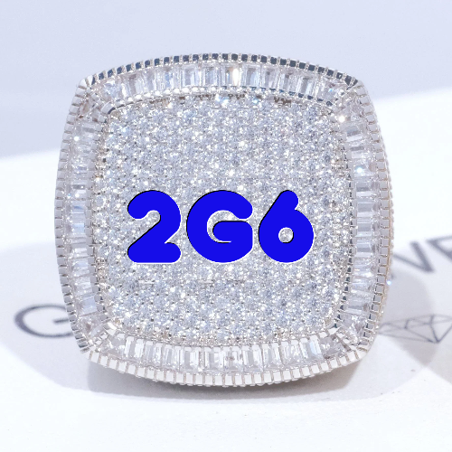 CUSTOM LETTER 3D ICED RING