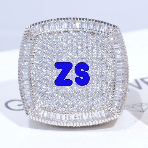 CUSTOM LETTER 3D ICED RING